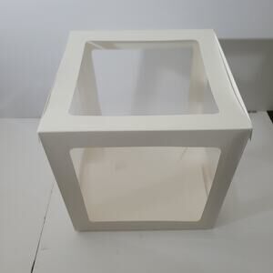 10 Inch Cake Boxes - Pack of 4 - White Cardboard